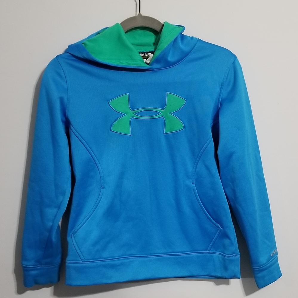 Under Armour Pull Over Hoodie Blue Green